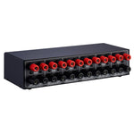 B032 เครื่องขยายเสียง 2 เข้า 4 ออก สวิตช์ลำโพง คุณภาพเสียงไม่สูญเสีย 300W ต่อช่อง สวิตช์ตัวเปรียบเทียบพร้อมฟังก์ชันตรวจสอบหูฟัง / อินพุตเสียง, B032