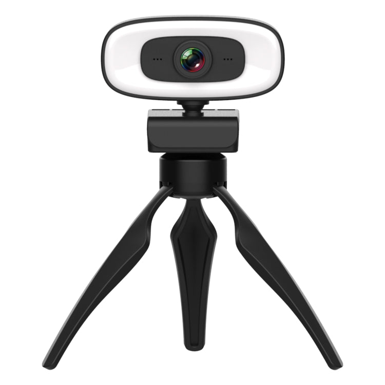 C10 กล้องเว็บแคม 2K HD หมุน 360 องศา ไฟเติมแสงสามระดับ ไม่มีความผิดเพี้ยน USB ไม่ต้องใช้ไดรเวอร์ พร้อมไมโครโฟนในตัวเสียงชัดเจน