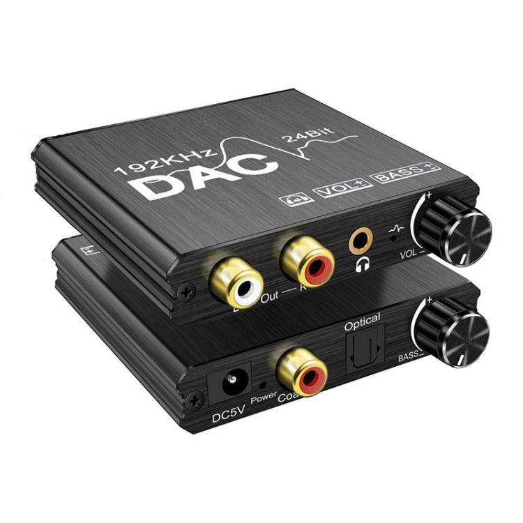 เครื่องแปลงเสียงดิจิทัลเป็นอนาล็อก สเตอริโอ DAC แอมพลิฟายเออร์ Optical SPDIF 192Khz 24Bit