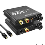 เครื่องแปลงเสียงดิจิทัลเป็นอนาล็อก สเตอริโอ DAC แอมพลิฟายเออร์ Optical SPDIF 192Khz 24Bit