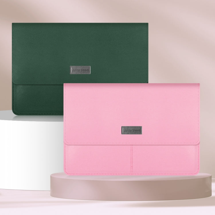 กระเป๋าซับในกันน้ำหนัง PU ลายลิ้นจี่บางพิเศษสำหรับใส่โน้ตบุ๊กขนาด 13-14 นิ้ว