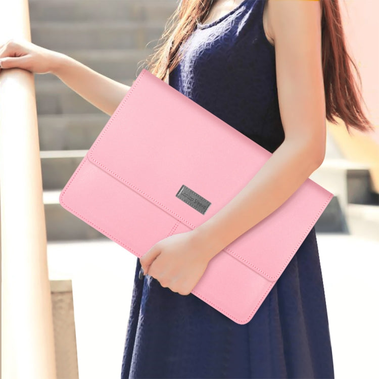 กระเป๋าซับในกันน้ำหนัง PU ลายลิ้นจี่บางพิเศษสำหรับใส่โน้ตบุ๊กขนาด 13-14 นิ้ว