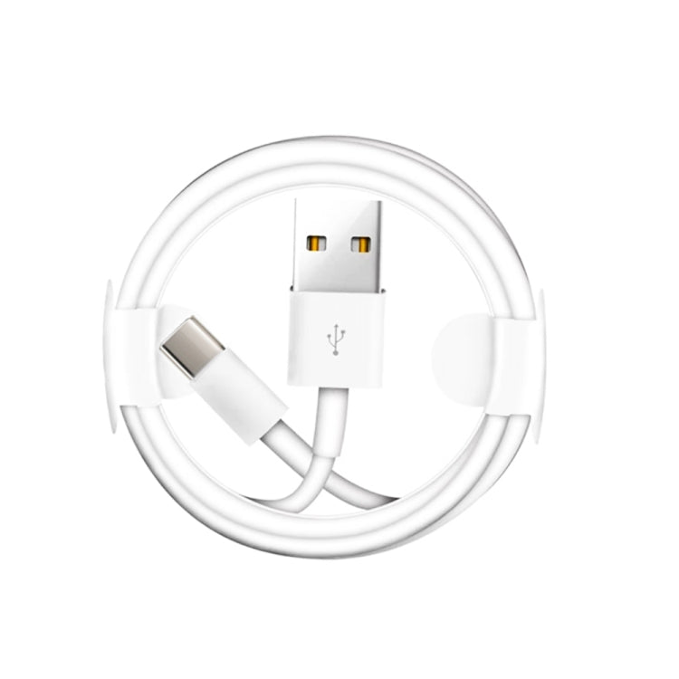 Dual USB Portable Travel Charger + 1 Meter USB to Type-C Data Cable, EU Plug