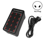แท่นชาร์จเร็ว XLD-A7 100W 15 พอร์ต USB ชาร์จอัจฉริยะ AC 100-240V พร้อมปลั๊ก EU, US, AU, UK