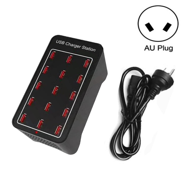 แท่นชาร์จเร็ว XLD-A7 100W 15 พอร์ต USB ชาร์จอัจฉริยะ AC 100-240V พร้อมปลั๊ก EU, US, AU, UK