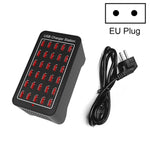 แท่นชาร์จเร็ว XLD-A7 150W 30 พอร์ต USB ชาร์จอัจฉริยะ AC 110-240V พร้อมปลั๊ก EU, US, AU, UK