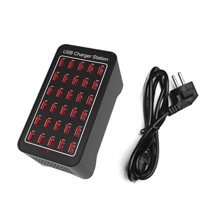 แท่นชาร์จเร็ว XLD-A7 150W 30 พอร์ต USB ชาร์จอัจฉริยะ AC 110-240V พร้อมปลั๊ก EU, US, AU, UK