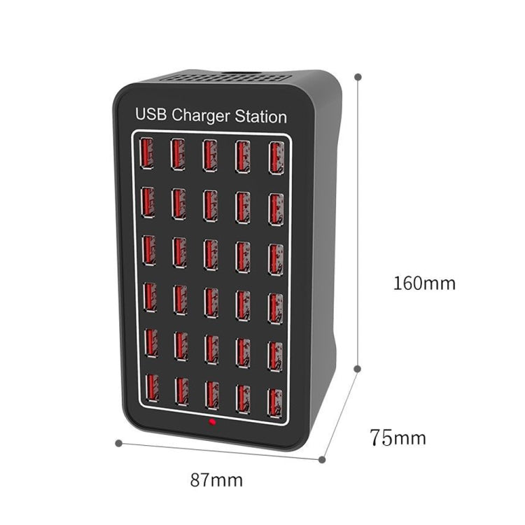 แท่นชาร์จเร็ว XLD-A7 150W 30 พอร์ต USB ชาร์จอัจฉริยะ AC 110-240V พร้อมปลั๊ก EU, US, AU, UK