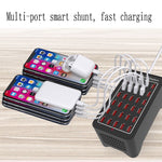 แท่นชาร์จเร็ว XLD-A7 150W 30 พอร์ต USB ชาร์จอัจฉริยะ AC 110-240V พร้อมปลั๊ก EU, US, AU, UK