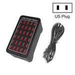 แท่นชาร์จเร็ว XLD-A7 150W 30 พอร์ต USB ชาร์จอัจฉริยะ AC 110-240V พร้อมปลั๊ก EU, US, AU, UK