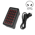 แท่นชาร์จเร็ว XLD-A7 150W 30 พอร์ต USB ชาร์จอัจฉริยะ AC 110-240V พร้อมปลั๊ก EU, US, AU, UK