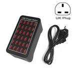 แท่นชาร์จเร็ว XLD-A7 150W 30 พอร์ต USB ชาร์จอัจฉริยะ AC 110-240V พร้อมปลั๊ก EU, US, AU, UK