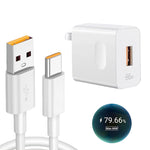 HW-66W ชาร์จเร็ว USB 66W สำหรับเดินทาง + สายข้อมูล USB เป็น Type-C ชาร์จเร็ว, ปลั๊ก US, ปลั๊ก US(1m), ปลั๊ก US(1.5m), ปลั๊ก US(2m)