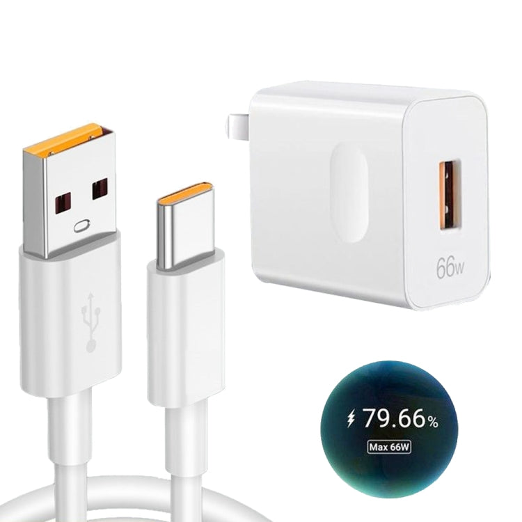 HW-66W ชาร์จเร็ว USB 66W สำหรับเดินทาง + สายข้อมูล USB เป็น Type-C ชาร์จเร็ว, ปลั๊ก US, ปลั๊ก US(1m), ปลั๊ก US(1.5m), ปลั๊ก US(2m)