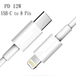 สายชาร์จเร็ว XJ-61 12W USB-C / Type-C เป็น 8 Pin PD ความยาว 1m, 1.5m, 2m