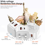 ที่ชาร์จเดินทางชาร์จเร็วคู่ 20W PD3.0 + QC3.0 พร้อมสายข้อมูล Type-C เป็น Type-C, ปลั๊ก EU, ปลั๊ก US, ปลั๊ก UK รุ่น YSY-6087PD