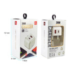 ที่ชาร์จเดินทางชาร์จเร็วคู่ 20W PD3.0 + QC3.0 พร้อมสายข้อมูล Type-C เป็น Type-C, ปลั๊ก EU, ปลั๊ก US, ปลั๊ก UK รุ่น YSY-6087PD