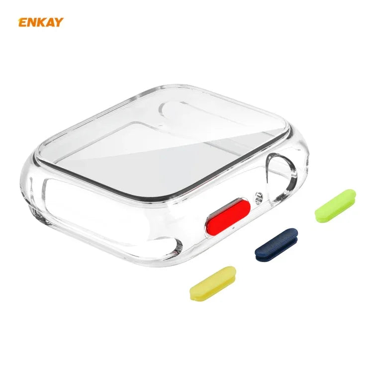 เคส TPU ชุบเคลือบเต็มจอ ENKAY Hat-prince พร้อมฟิล์มกระจกนิรภัยสำหรับ Apple Watch Series 6 / 5 / 4 / SE 44 มม.