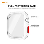เคส TPU ชุบเคลือบเต็มจอ ENKAY Hat-prince พร้อมฟิล์มกระจกนิรภัยสำหรับ Apple Watch Series 6 / 5 / 4 / SE 44 มม.