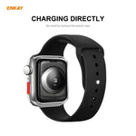 เคส TPU ชุบเคลือบเต็มจอ ENKAY Hat-prince พร้อมฟิล์มกระจกนิรภัยสำหรับ Apple Watch Series 6 / 5 / 4 / SE 44 มม.