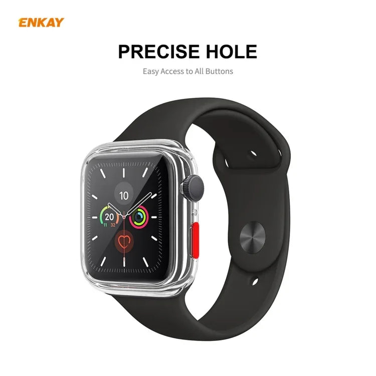 เคส TPU ชุบเคลือบเต็มจอ ENKAY Hat-prince พร้อมฟิล์มกระจกนิรภัยสำหรับ Apple Watch Series 6 / 5 / 4 / SE 40 มม.