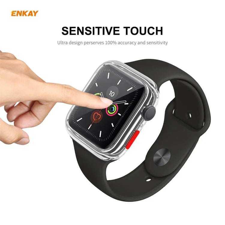 เคส TPU ชุบเคลือบเต็มจอ ENKAY Hat-prince พร้อมฟิล์มกระจกนิรภัยสำหรับ Apple Watch Series 6 / 5 / 4 / SE 40 มม.