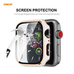 เคส PC ชุบเคลือบเต็มจอ ENKAY Hat-Prince พร้อมฟิล์มกระจกนิรภัยสำหรับ Apple Watch Series 6 / 5 / 4 / SE 44 มม.
