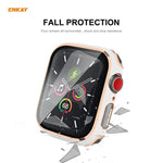 เคส PC ชุบเคลือบเต็มจอ ENKAY Hat-Prince พร้อมฟิล์มกระจกนิรภัยสำหรับ Apple Watch Series 6 / 5 / 4 / SE 44 มม.