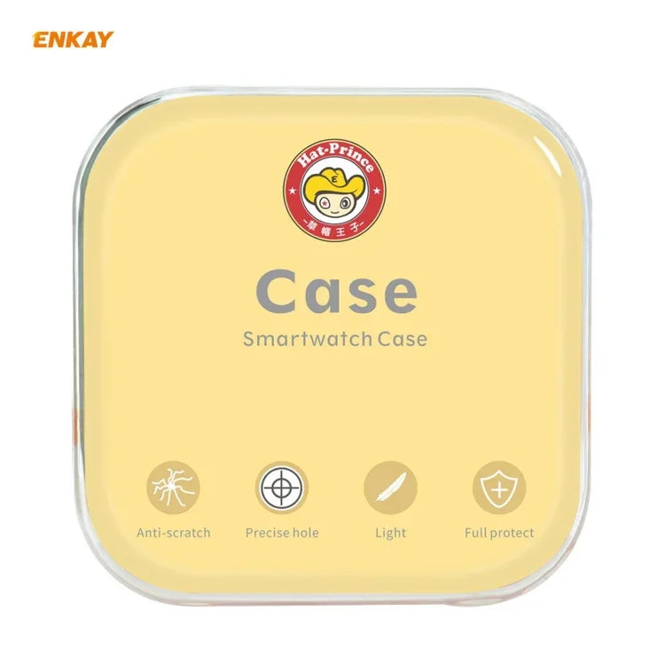 เคส PC ชุบเคลือบเต็มจอ ENKAY Hat-Prince พร้อมฟิล์มกระจกนิรภัยสำหรับ Apple Watch Series 6 / 5 / 4 / SE 44 มม.