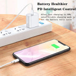 20W PD 3.0 Travel Fast Charger Power Adapter with USB-C / Type-C to Type-C Fast Charge Data Cable, AU Plug, 1m, 2m