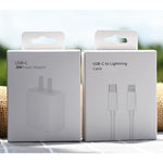 PD 20W ชาร์จเร็วเดินทางพอร์ตเดียว USB-C / Type-C + ชุดสายข้อมูล PD3.0 USB-C / Type-C ถึง 8 Pin ชาร์จเร็ว 3A, ปลั๊ก US, ปลั๊ก US 20W + สาย PD 1.5 เมตร, ปลั๊ก US 20W + สาย PD 2 เมตร