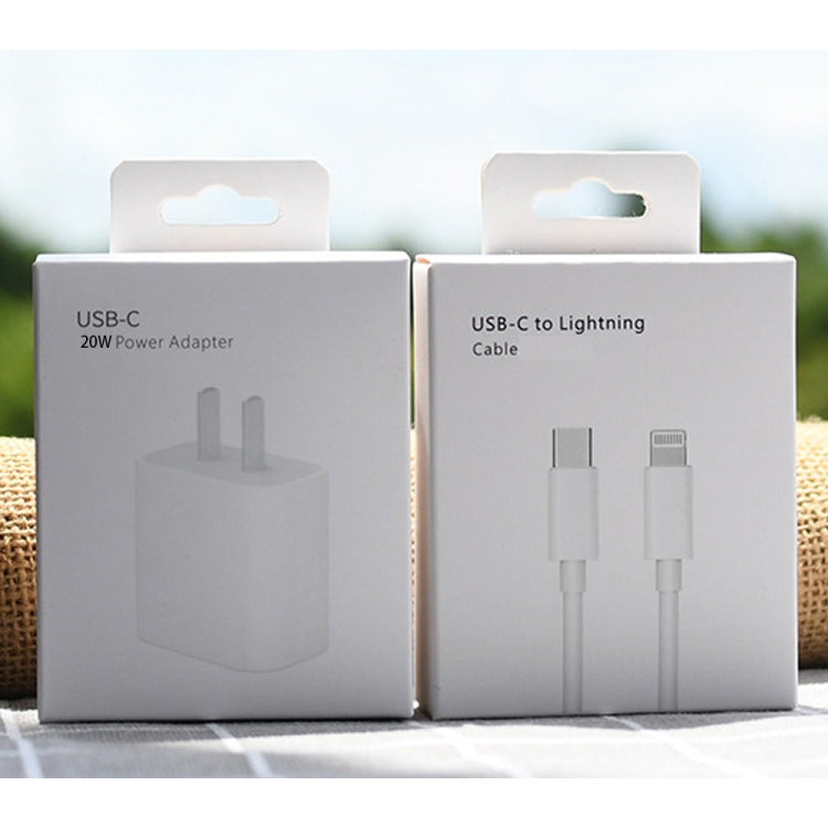 PD 20W ชาร์จเร็วเดินทางพอร์ตเดียว USB-C / Type-C + ชุดสายข้อมูล PD3.0 USB-C / Type-C ถึง 8 Pin ชาร์จเร็ว 3A, ปลั๊ก US, ปลั๊ก US 20W + สาย PD 1.5 เมตร, ปลั๊ก US 20W + สาย PD 2 เมตร