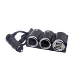 DC 12V / 24V Dual USB Multi Female Car Cigarette Lighter Splitter Socket Adapter Charger Socket Power Adapter / Charger, DC 12V / 24V 2 Socket