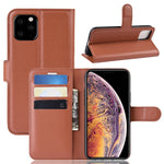 Litchi Skin PU Leather Wallet Stand Mobile Casing for iPhone XI Max （2019）