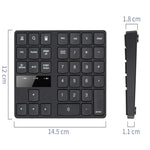 แป้นพิมพ์ตัวเลขไร้สาย USB 2.4G 35 ปุ่ม ชาร์จได้ สำหรับโน้ตบุ๊ก แล็ปท็อป ขนาดเล็ก