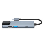 อะแดปเตอร์ 6 in 1 Type-C เป็น HDMI + RJ45 + SD / TF + PD + USB HUB