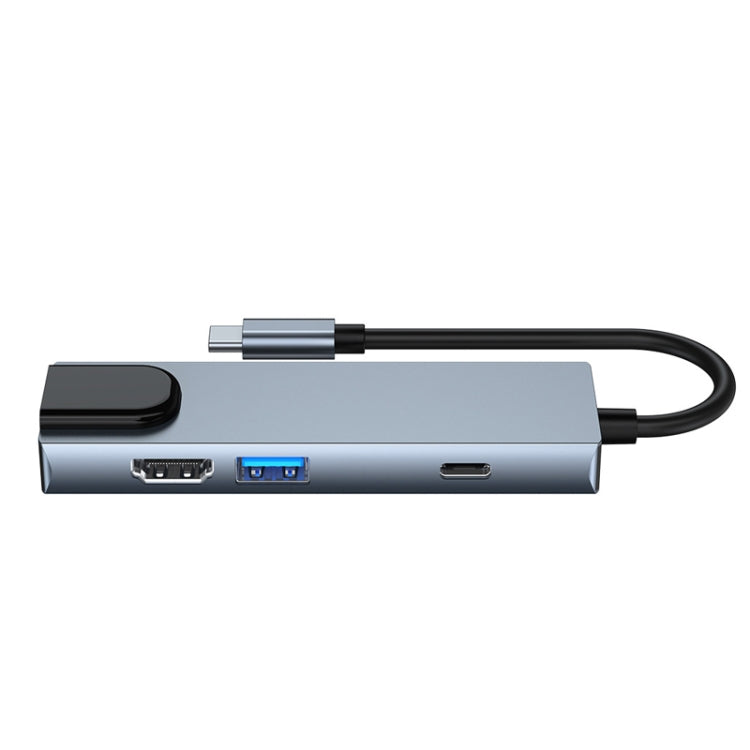 อะแดปเตอร์ 6 in 1 Type-C เป็น HDMI + RJ45 + SD / TF + PD + USB HUB