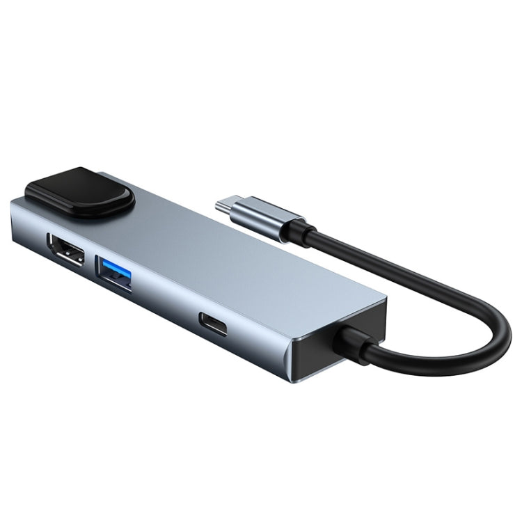 อะแดปเตอร์ 6 in 1 Type-C เป็น HDMI + RJ45 + SD / TF + PD + USB HUB