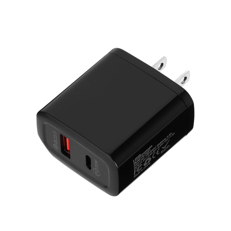 TE-PD01 ชาร์จเร็วพอร์ตคู่ USB PD 20W + QC3.0 พร้อมไฟแสดงสถานะ, ปลั๊ก US, ปลั๊ก US