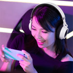 หูฟังบลูทูธ 5.0 สเตอริโอ HiFi พับได้ พร้อมไฟ LED และไมโครโฟน รองรับการ์ด TF / AUX 3.5 มม.