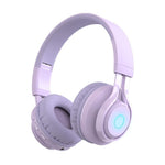 BT06C หูฟังบลูทูธ 5.0 ไร้สายสำหรับเด็กน่ารัก พร้อมไมโครโฟน ไฟ LED รองรับ Aux-in
