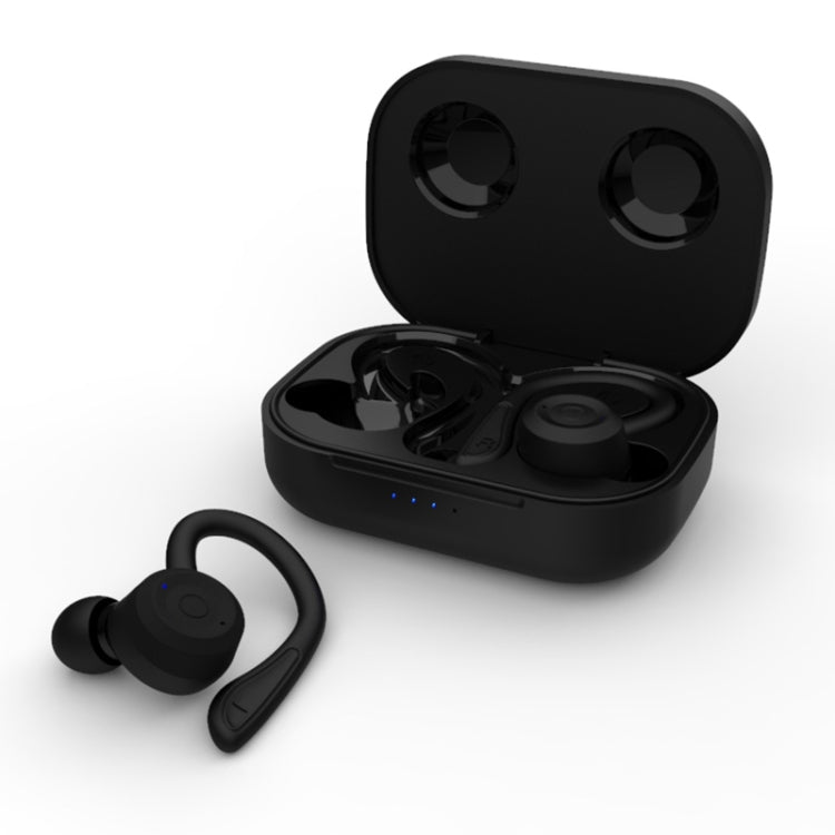 T20 TWS หูฟังไร้สายบลูทูธแบบเกี่ยวหู สำหรับกีฬา พร้อมกล่องชาร์จ กันน้ำ IPX6 หูฟังตัดเสียงรบกวน