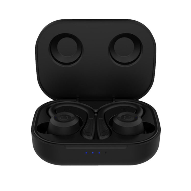 T20 TWS หูฟังไร้สายบลูทูธแบบเกี่ยวหู สำหรับกีฬา พร้อมกล่องชาร์จ กันน้ำ IPX6 หูฟังตัดเสียงรบกวน