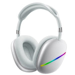 AKZ MAX10 หูฟังเพลงไร้สายบลูทูธ RGB แบบสวมศีรษะ พร้อมไมโครโฟน รองรับการ์ด TF