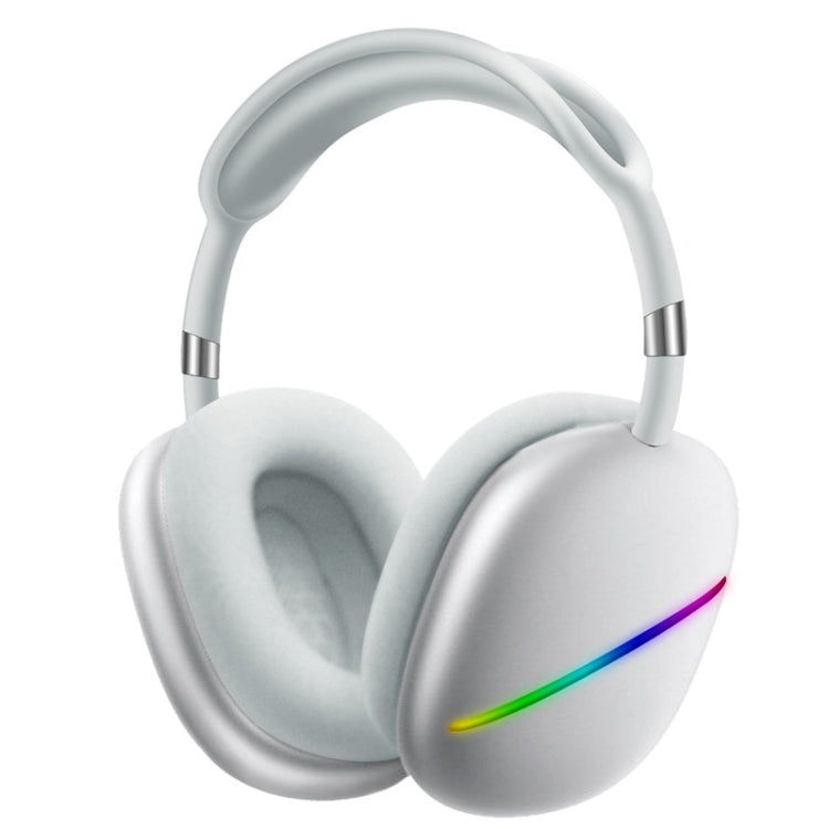 AKZ MAX10 หูฟังเพลงไร้สายบลูทูธ RGB แบบสวมศีรษะ พร้อมไมโครโฟน รองรับการ์ด TF