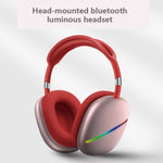 AKZ MAX10 หูฟังเพลงไร้สายบลูทูธ RGB แบบสวมศีรษะ พร้อมไมโครโฟน รองรับการ์ด TF