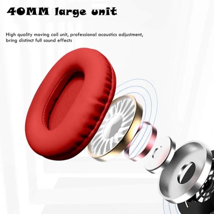 AKZ MAX10 หูฟังเพลงไร้สายบลูทูธ RGB แบบสวมศีรษะ พร้อมไมโครโฟน รองรับการ์ด TF