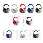 AKZ MAX10 หูฟังเพลงไร้สายบลูทูธ RGB แบบสวมศีรษะ พร้อมไมโครโฟน รองรับการ์ด TF