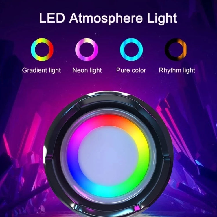 ลำโพงบลูทูธไร้สายเสียงเบส 3D สเตอริโอพร้อมไฟกระพริบ LED T&G TG192 รองรับ FM / การ์ด TF / USB
