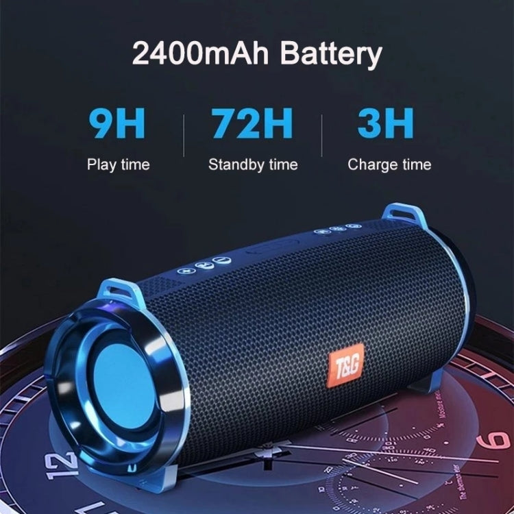 ลำโพงบลูทูธไร้สายเสียงเบส 3D สเตอริโอพร้อมไฟกระพริบ LED T&G TG192 รองรับ FM / การ์ด TF / USB